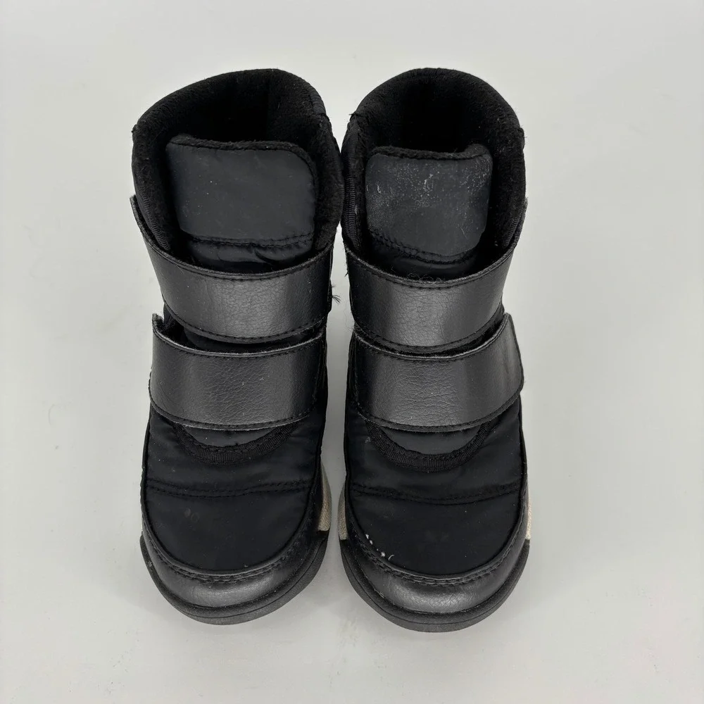 Sorel Whitney II Strap Waterproof Boot Black/Sea Salt Kids Size 9 Insulated Snow
